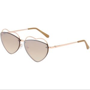 🕶3/$30 Gold and Brown Heart Metal Sunglasses